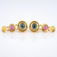 18K Gold, Tourmaline & Citrine Estate Earrings - Sold for $1,280 on 11-09-2023 (Lot 1126).jpg
